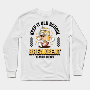 BREAKBEAT  - Keep It Old School Mascot (Black/Mustard) Long Sleeve T-Shirt